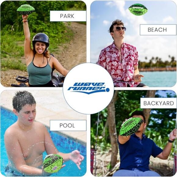 Kids Ball Grip It Football Size 9.25in Water Football,Beach Toys for Boys - Picture 5 of 6